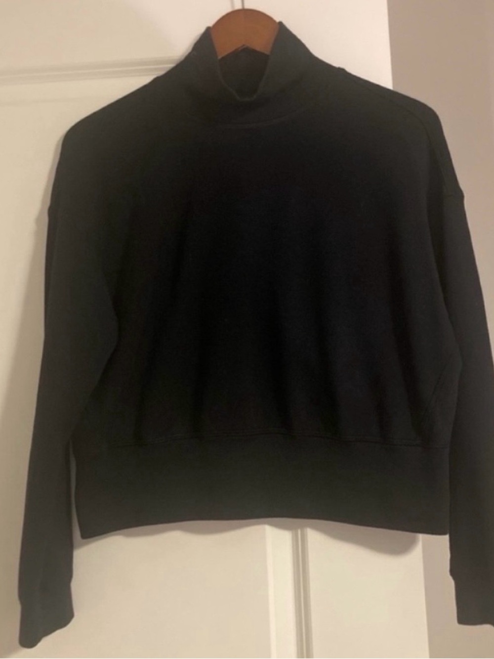 Velvet by Graham & Spencer Black Mock Neck Sweatshirt
